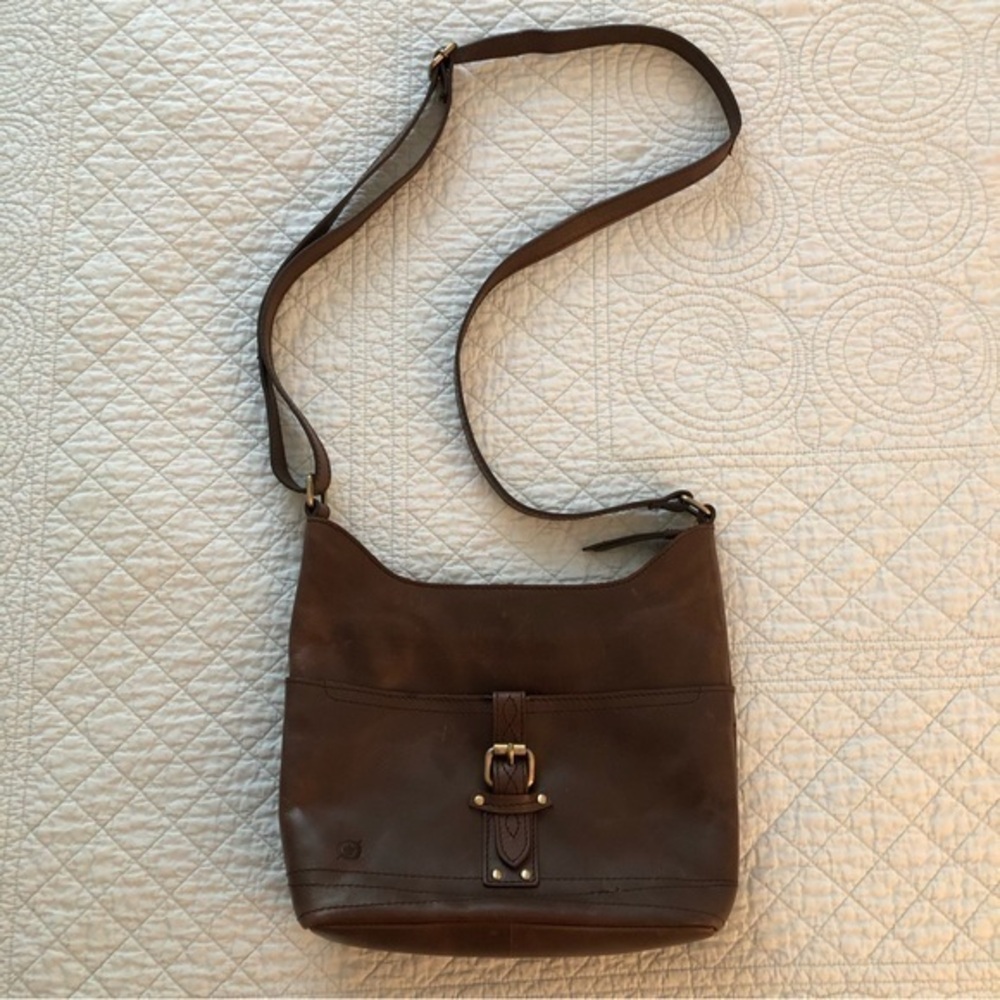 Born leather crossbody saddlebag.